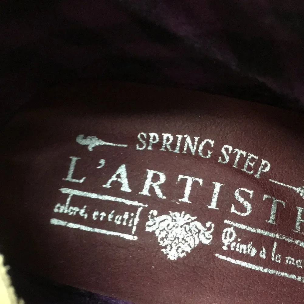 L'Artiste By Spring Step Mia Booties Boots Patchwork Corset Zip Size 36 US 5.5-6